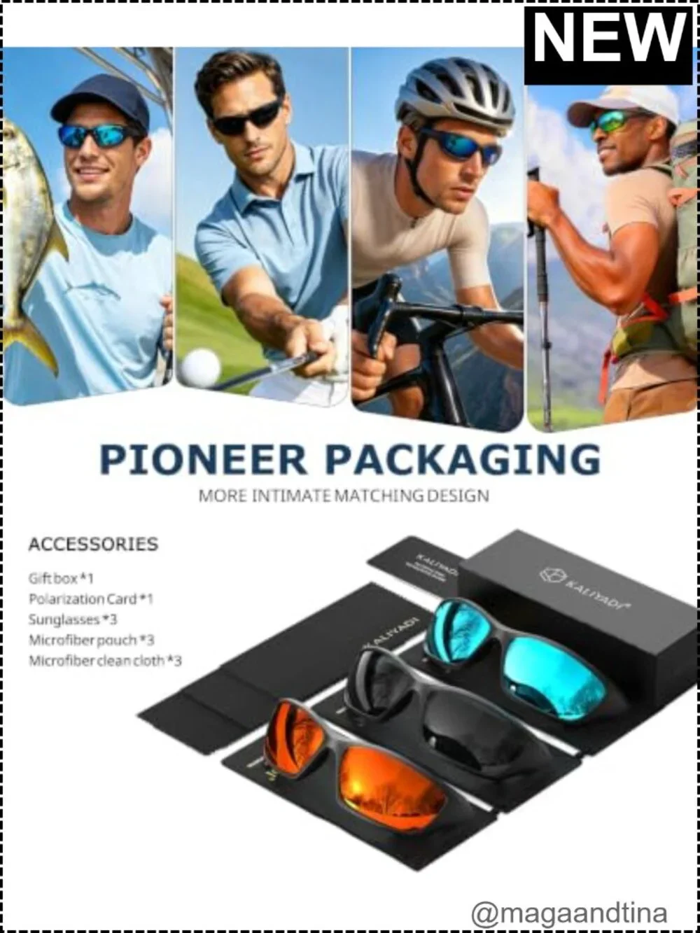 Polarized Sports Sunglasses UV400 Protection for Men Women Cycling Running